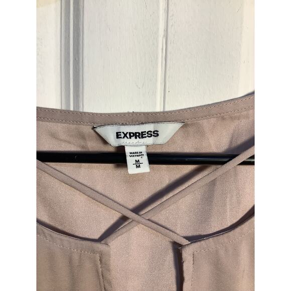 Express Shirt Light Pink Blouse Medium - Picture 3 of 3